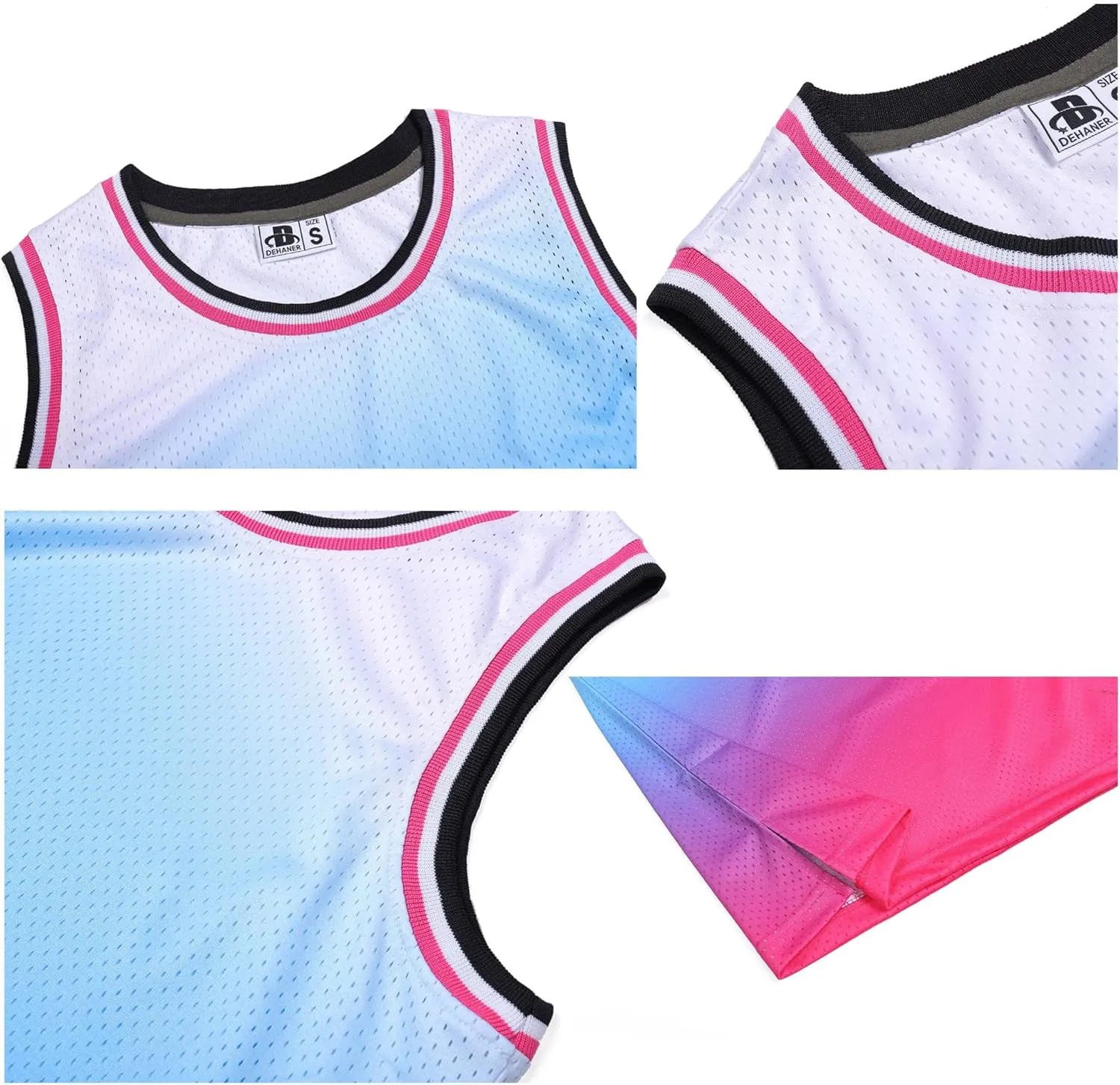 3 Pack Men's Blank Basketball Jerseys Mesh Performance Athletic Team Sports Uniforms Bulk Shirts