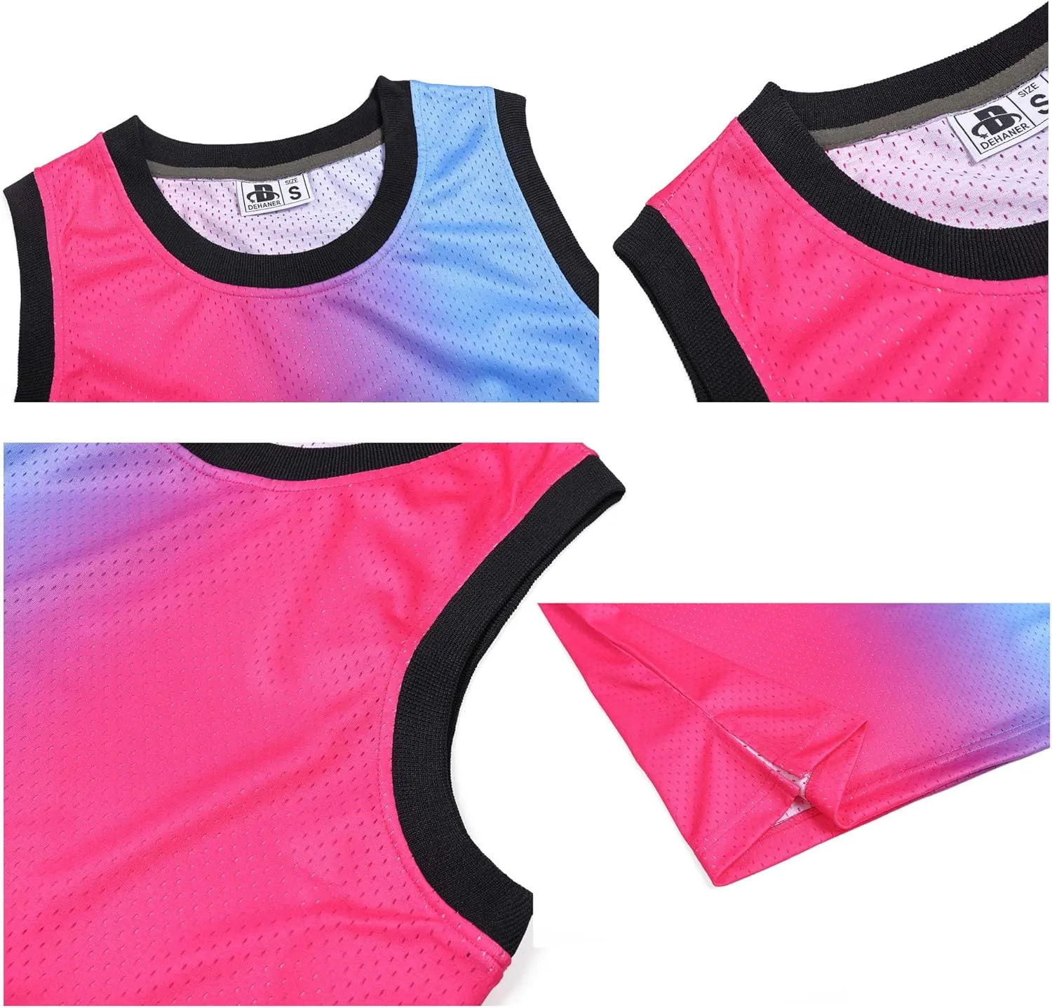 3 Pack Men's Blank Basketball Jerseys Mesh Performance Athletic Team Sports Uniforms Bulk Shirts