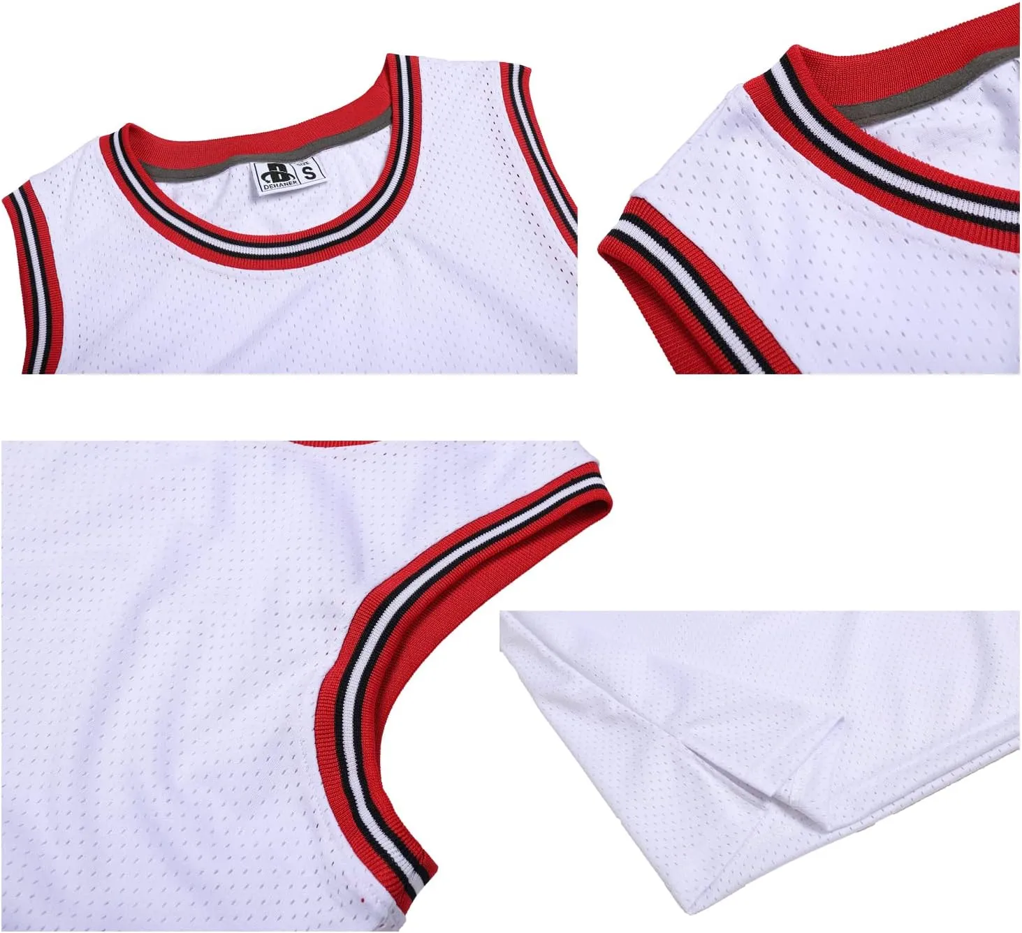 3 Pack Men's Blank Basketball Jerseys Mesh Performance Athletic Team Sports Uniforms Bulk Shirts