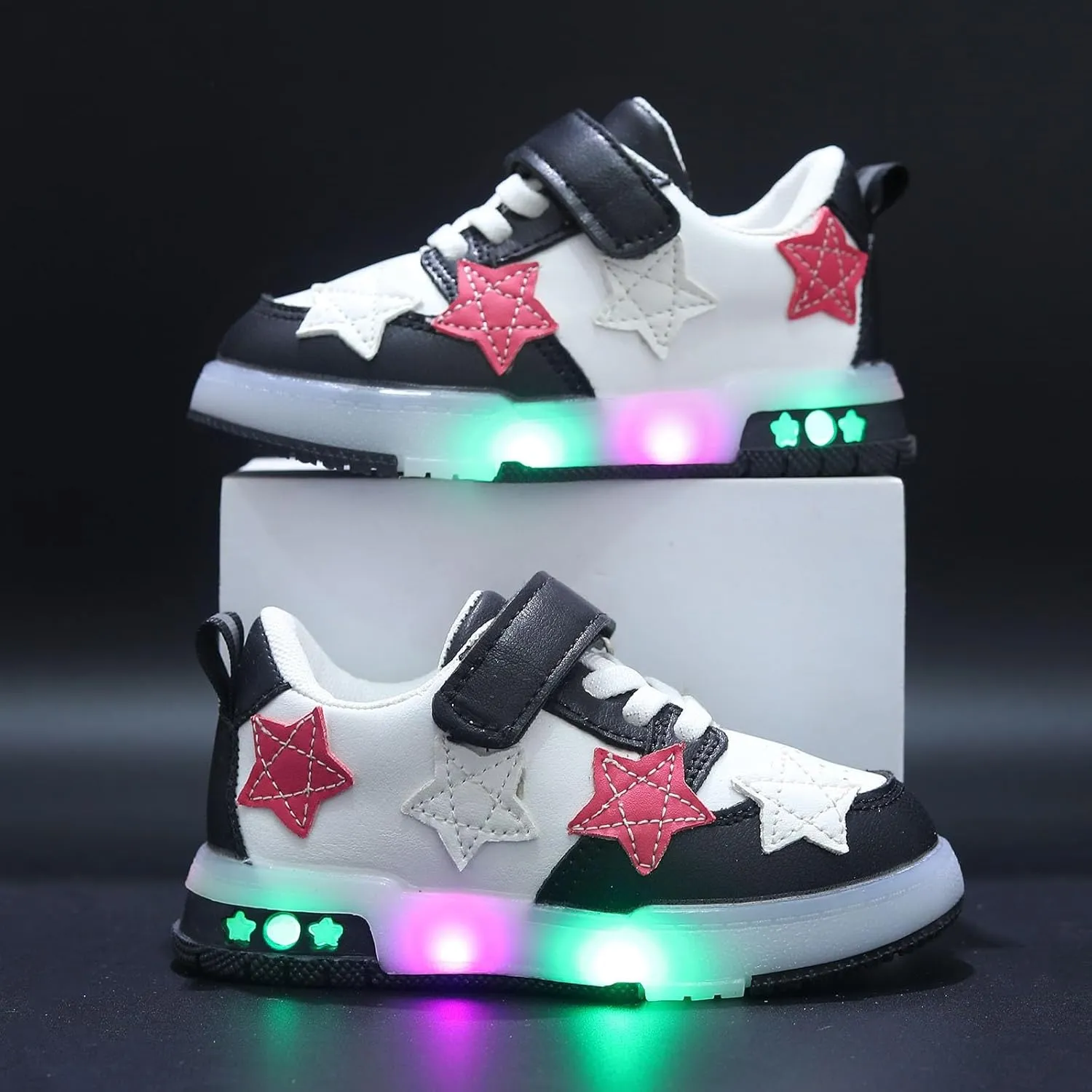 Cathalem Children's Casual Shoes Girls Leather Baby Toddler Soft Up Lace Kids Infant Sneakers Shoes Baby Tennis Shoes