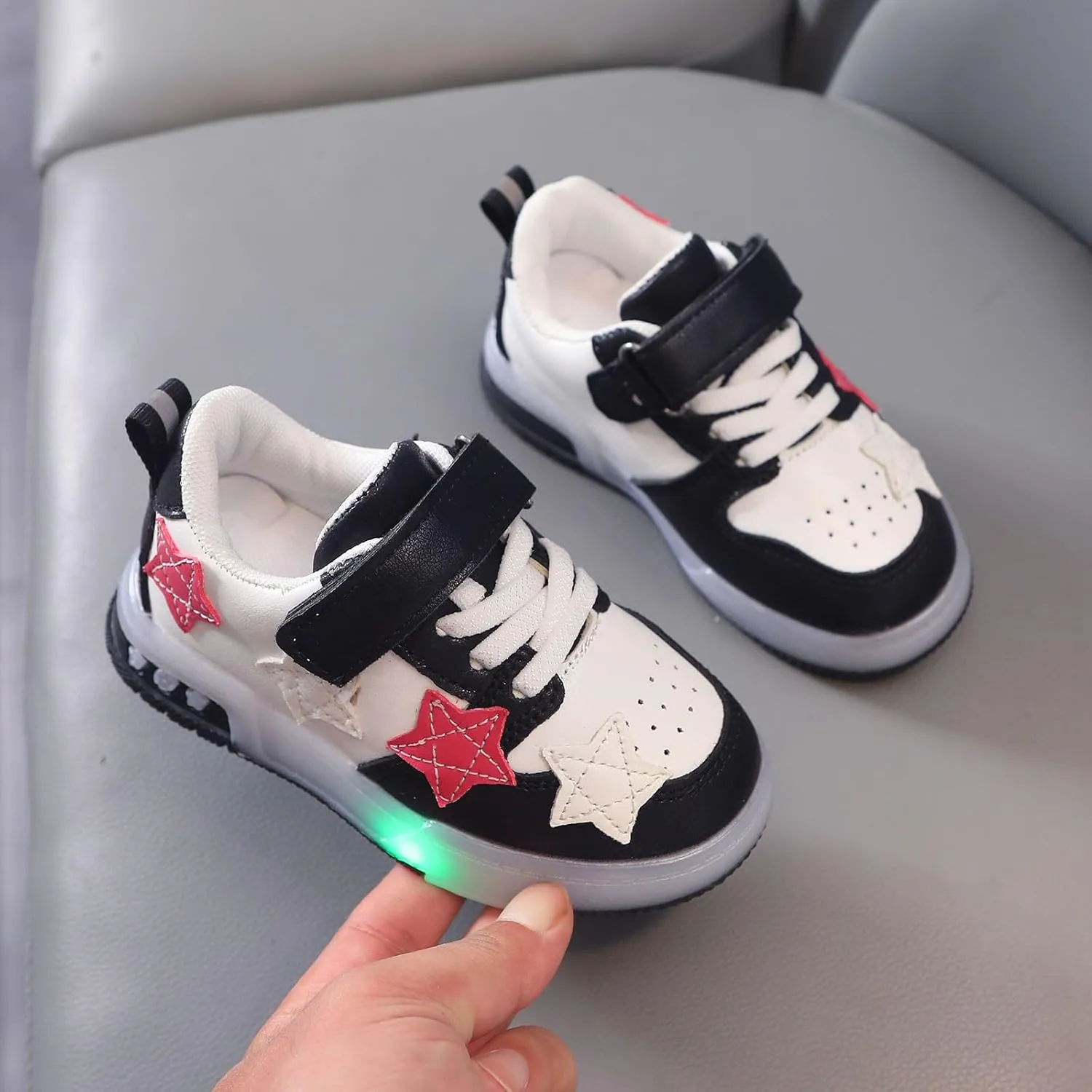 Cathalem Children's Casual Shoes Girls Leather Baby Toddler Soft Up Lace Kids Infant Sneakers Shoes Baby Tennis Shoes