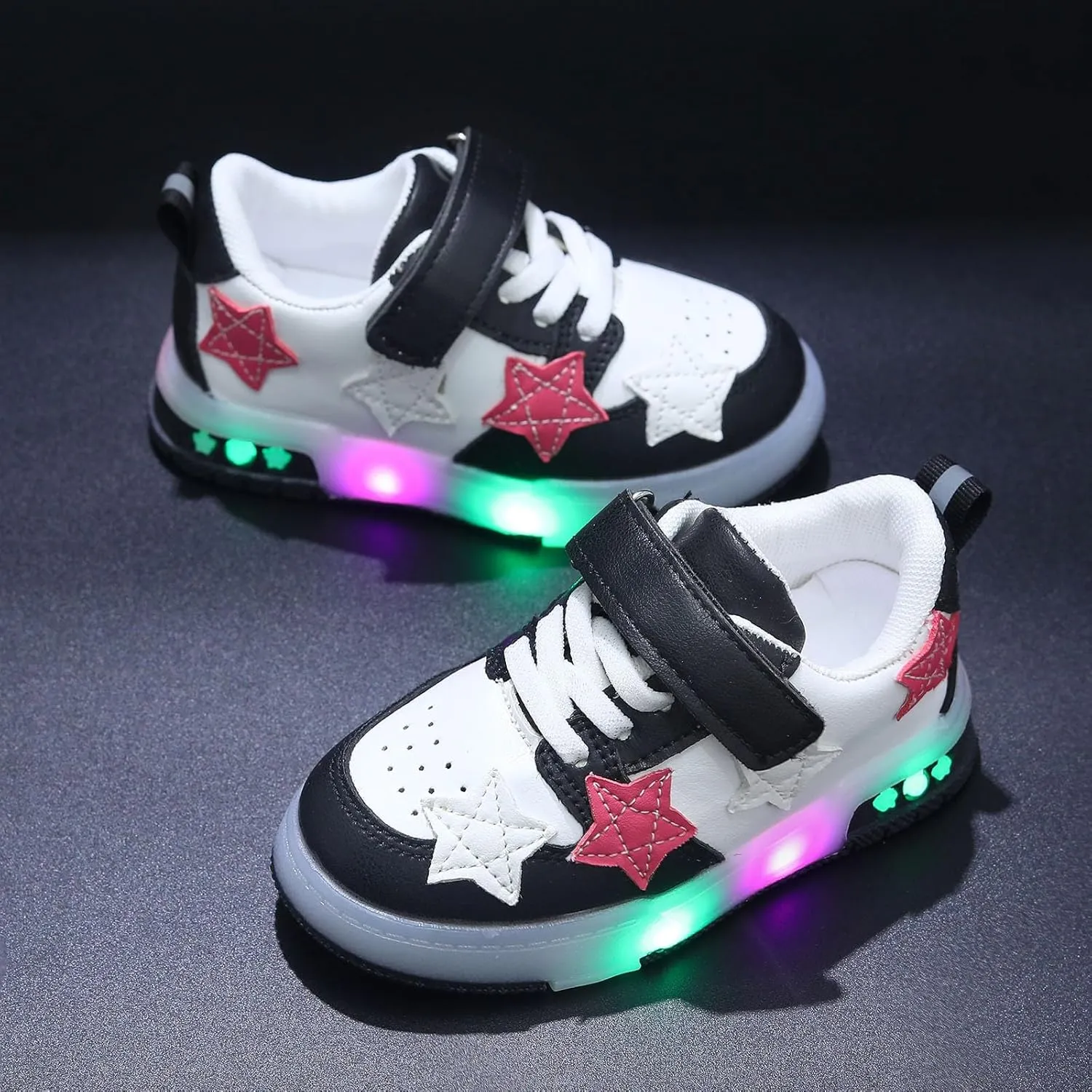 Cathalem Children's Casual Shoes Girls Leather Baby Toddler Soft Up Lace Kids Infant Sneakers Shoes Baby Tennis Shoes
