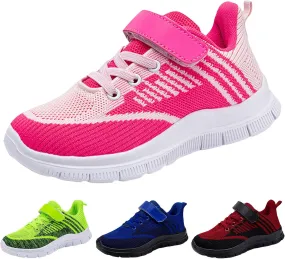 Cathalem Toddler Infant Boys Girls Soft Sole Non Slip Cotton Canvas Mesh Breathable Lightweight TPR Material Slip-on Sneakers