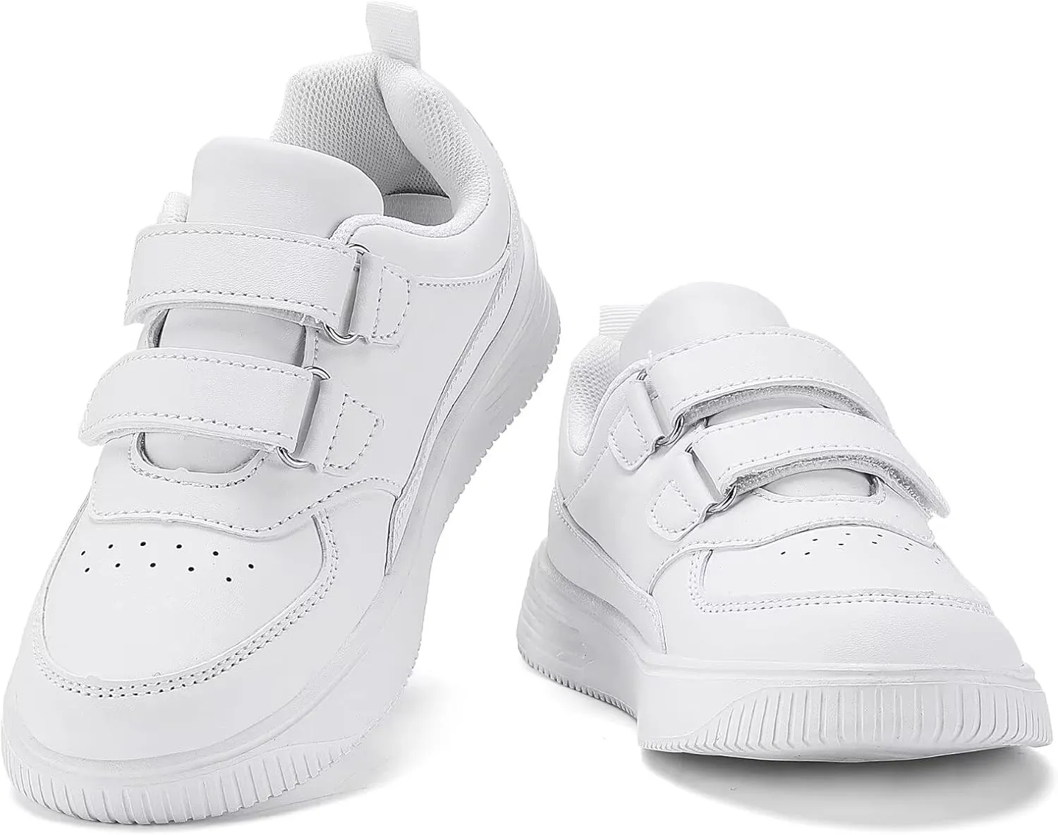 DSWED Black Boys Running Shoes for Girls Leather wear Athletic Kids Fashion Sneakers Tennis Shoes Big Kid Size