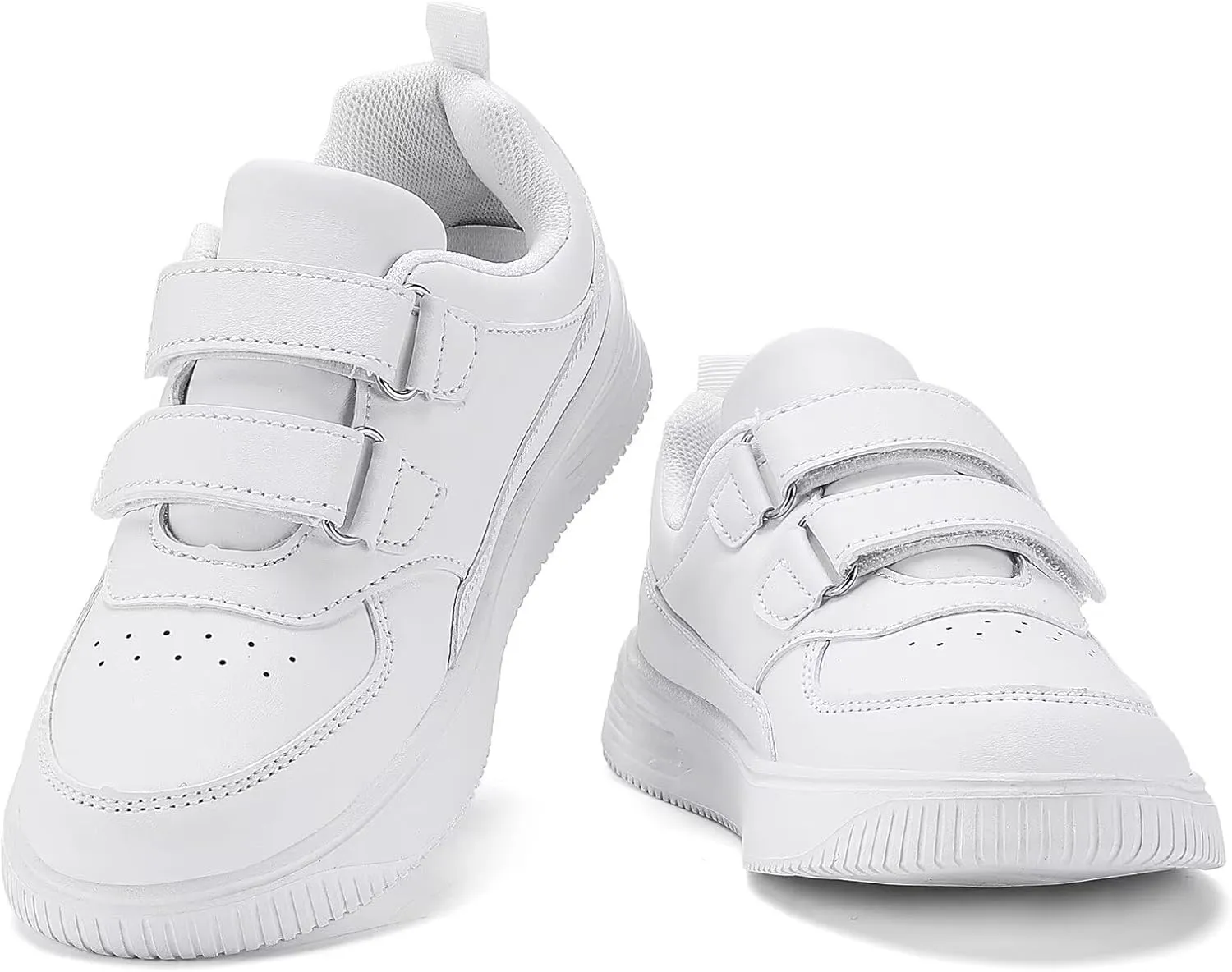 DSWED Black Boys Running Shoes for Girls Leather wear Athletic Kids Fashion Sneakers Tennis Shoes Big Kid Size