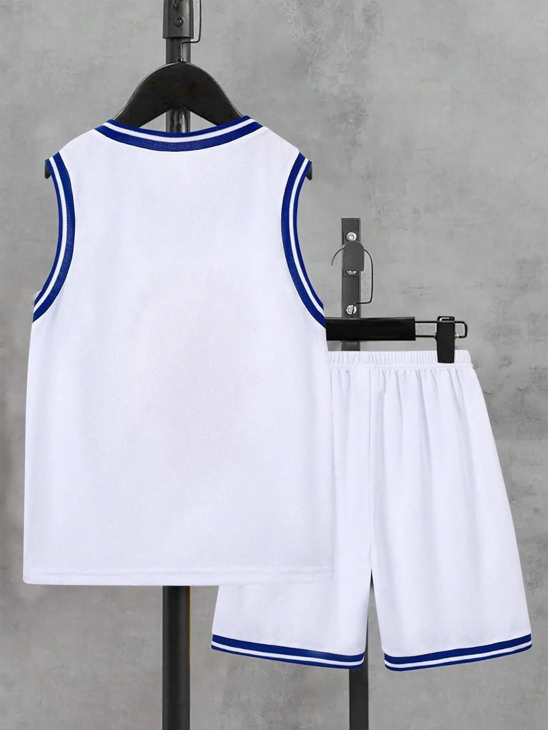 Floerns Boy's 2 Piece Outfit Basketball Performance Tank Top with Sports Shorts