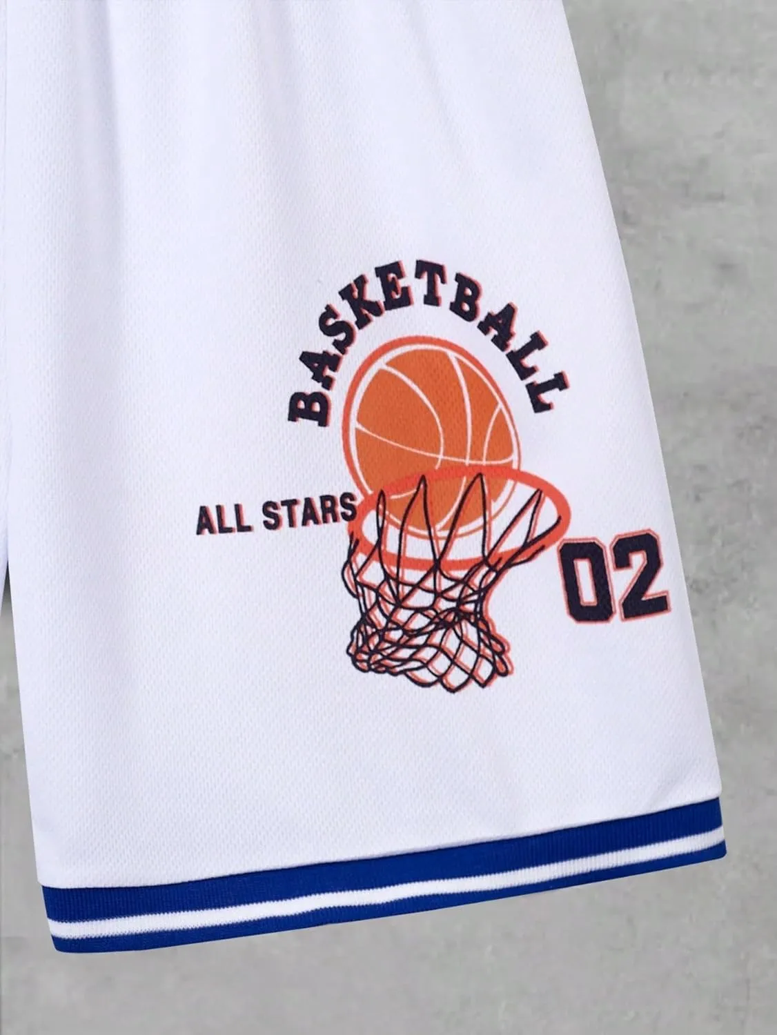 Floerns Boy's 2 Piece Outfit Basketball Performance Tank Top with Sports Shorts