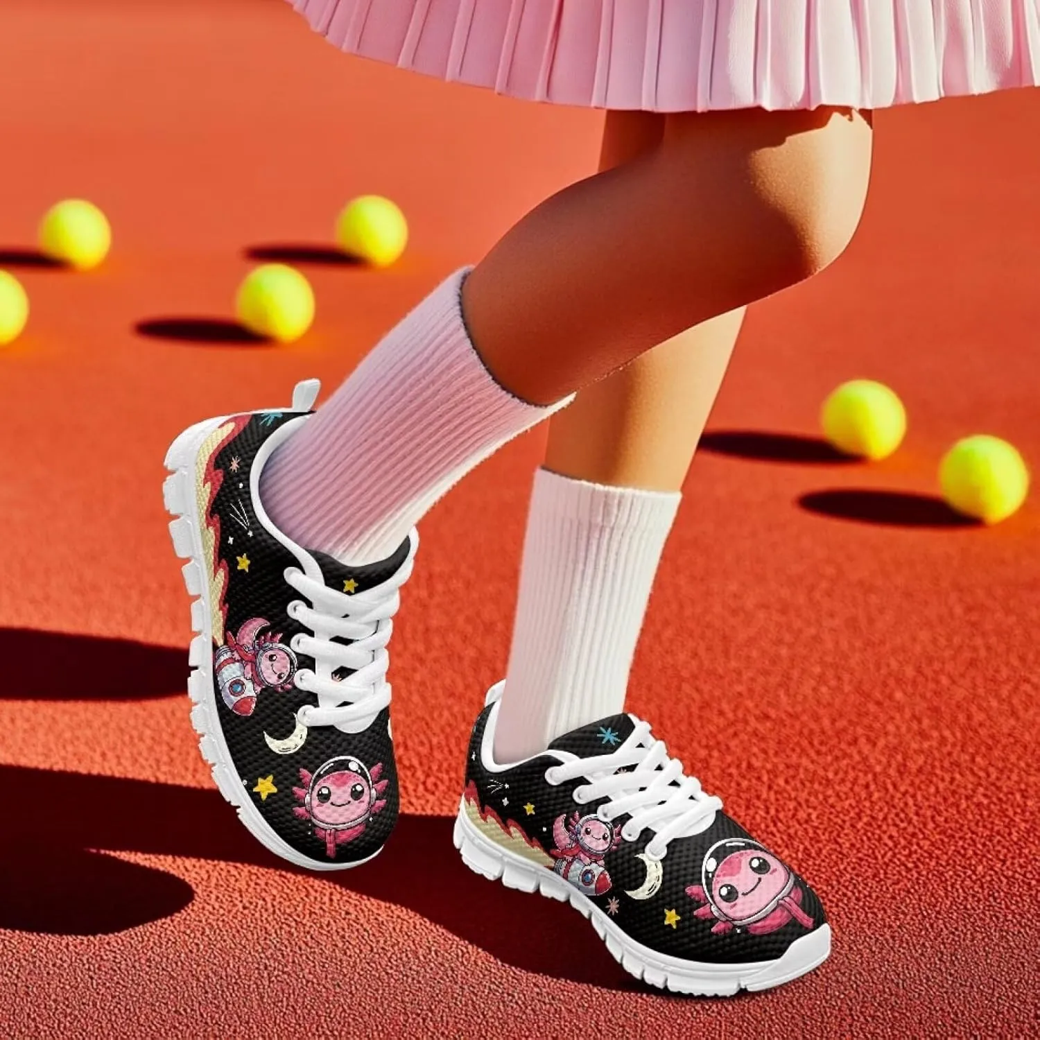 Girls Running Sports Shoes Lightweight Kids Causal Sneakers for School Road