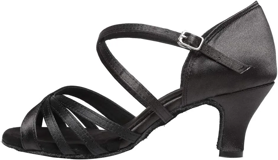 HIPPOSEUS Women's Professional Latin Dance Shoes Open Toe Ballroom Salsa Bachata Dance Performance Shoes,Model YCL