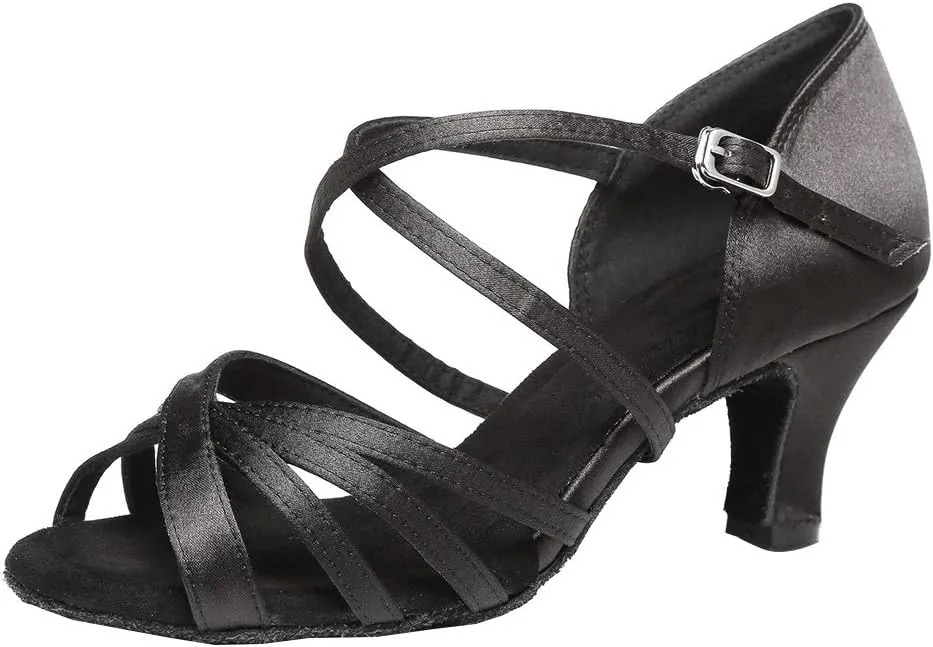 HIPPOSEUS Women's Professional Latin Dance Shoes Open Toe Ballroom Salsa Bachata Dance Performance Shoes,Model YCL