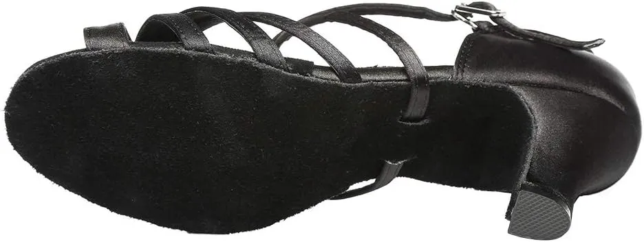 HIPPOSEUS Women's Professional Latin Dance Shoes Open Toe Ballroom Salsa Bachata Dance Performance Shoes,Model YCL