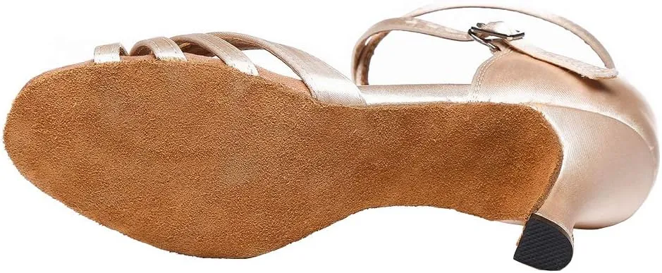 HIPPOSEUS Women's Professional Latin Dance Shoes Open Toe Ballroom Salsa Bachata Dance Performance Shoes,Model YCL