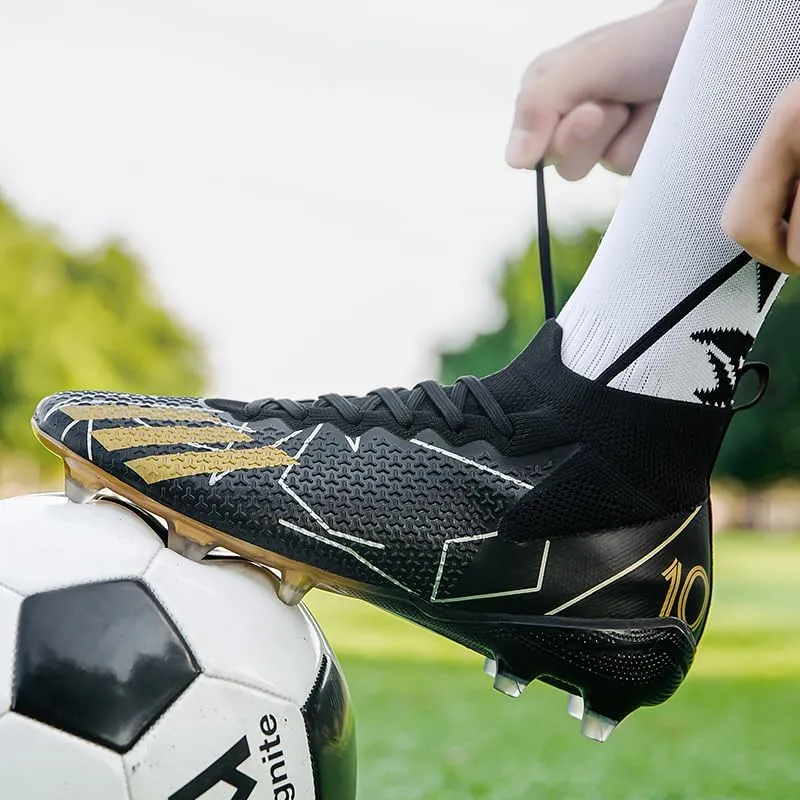 Kids Soccer Cleats Boys Girls Firm Ground Professional Athletic Outdoor Football Shoes
