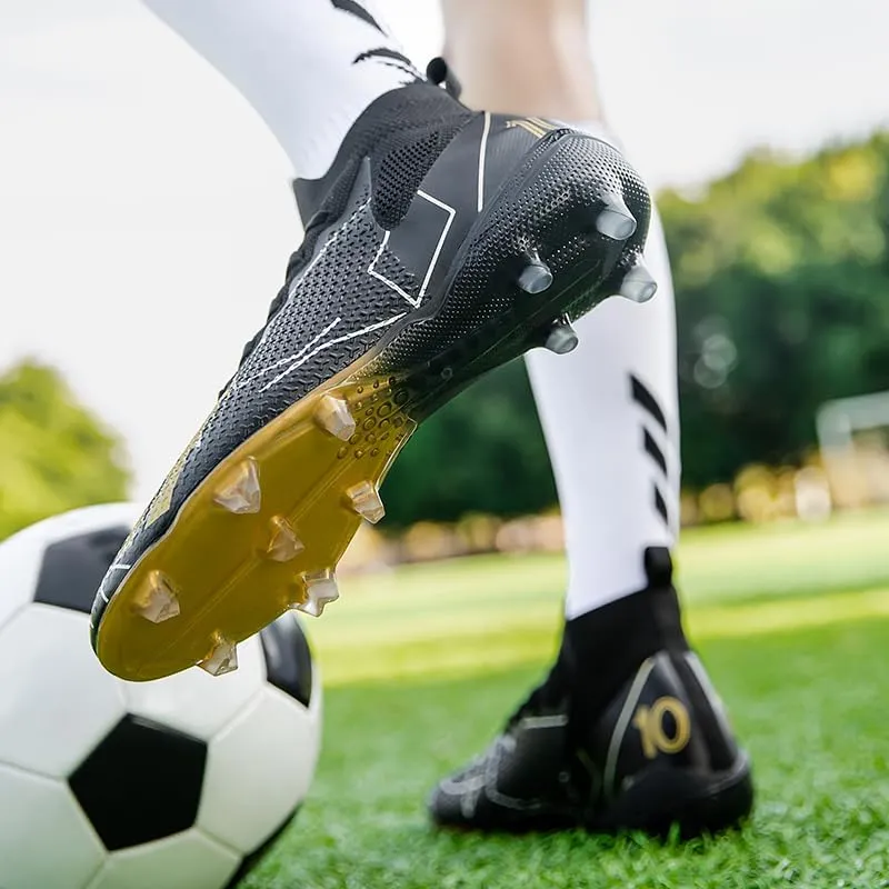 Kids Soccer Cleats Boys Girls Firm Ground Professional Athletic Outdoor Football Shoes