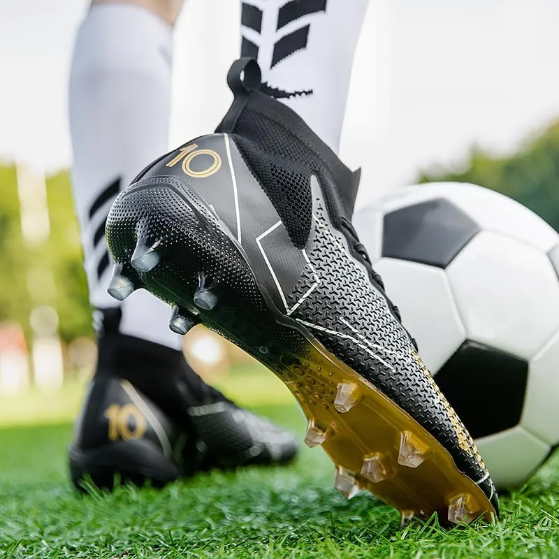 Kids Soccer Cleats Boys Girls Firm Ground Professional Athletic Outdoor Football Shoes