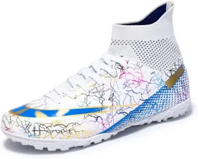 Kids Soccer Cleats Boys Girls Firm Ground Professional Athletic Outdoor Football Shoes
