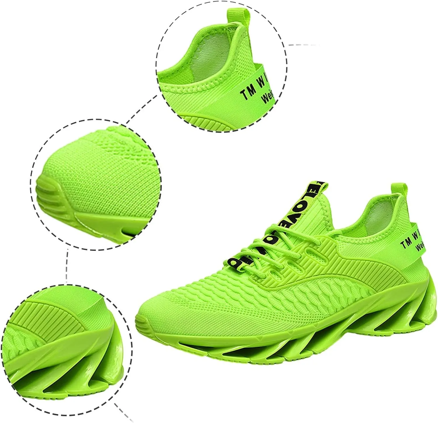 Luniva Shoes, Height Boosting Shoes for Men, Athletic Lightweight Breathable Running Walking Shoes Comfort Non Slip Breathable Knit Slip On Sneakers
