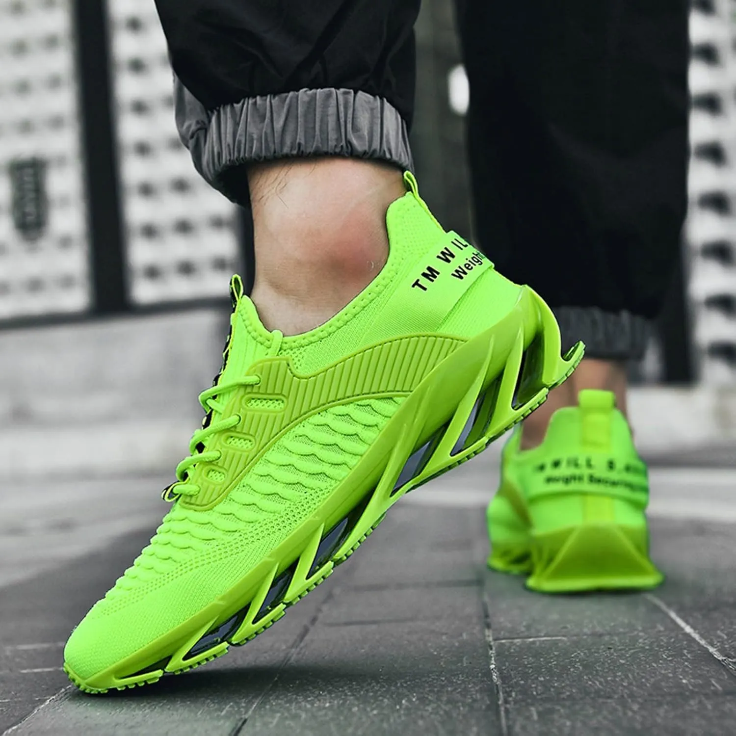 Luniva Shoes, Height Boosting Shoes for Men, Athletic Lightweight Breathable Running Walking Shoes Comfort Non Slip Breathable Knit Slip On Sneakers