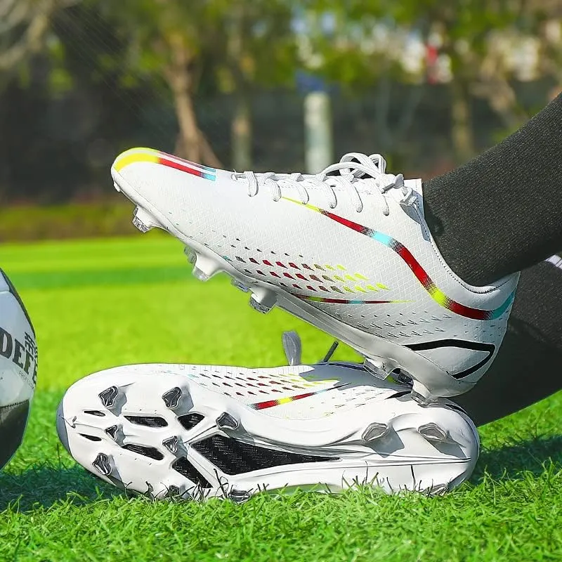 Men's Women's Firm Ground Soccer Cleats Outdoor/Indoor Boys Girls Professional Futsal Football Training Sneakers
