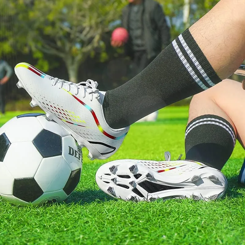 Men's Women's Firm Ground Soccer Cleats Outdoor/Indoor Boys Girls Professional Futsal Football Training Sneakers