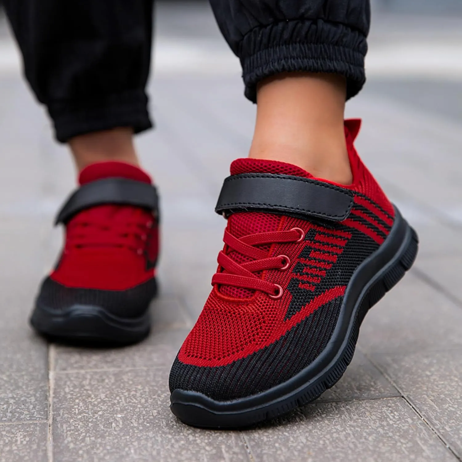 Sneakers for Girls Athletic Sport Lightweight Kids Running Shoes Breathable Strap Unisex for Little Kid Big Kid Non-Slip