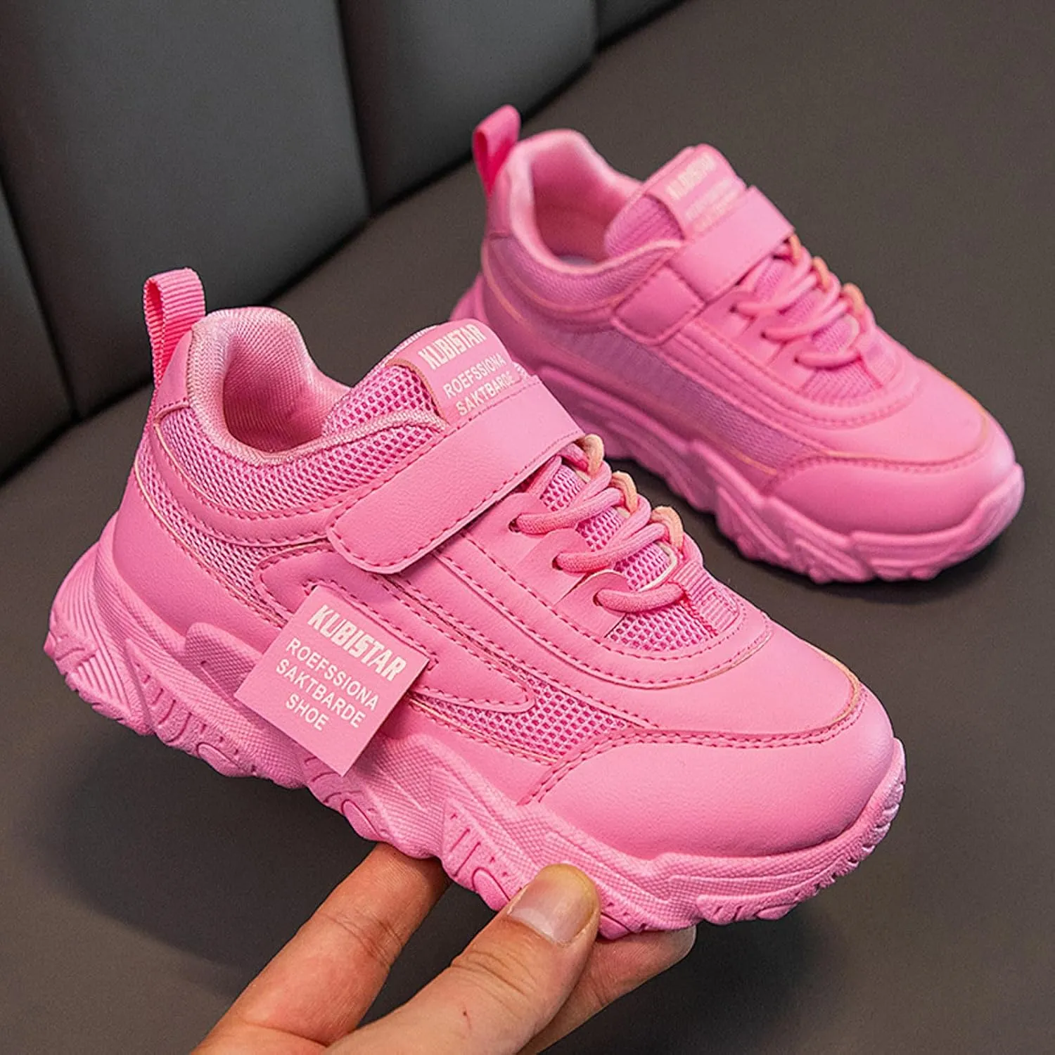 Sneakers for Girls Kids Tennis Non-Slip Athletic Running Walking Lightweight Lace Up Shoes Breathable Sport Outdoor Casual
