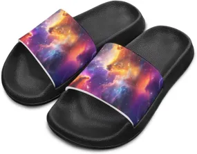 UNICEU Slides Sandals for Toddlers Comfortable Non-Slip House Slippers Casual Quick Drying Shower Shoes for Bathroom