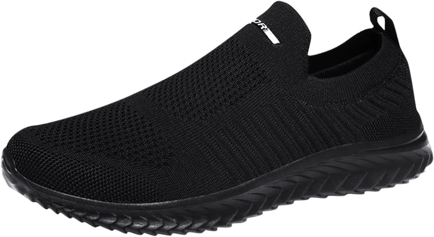Womens Canvas Slip On Shoes Casual Walking Sneakers Lightweight Flat Fashion Comfortable Elastic Loafers Non Slip