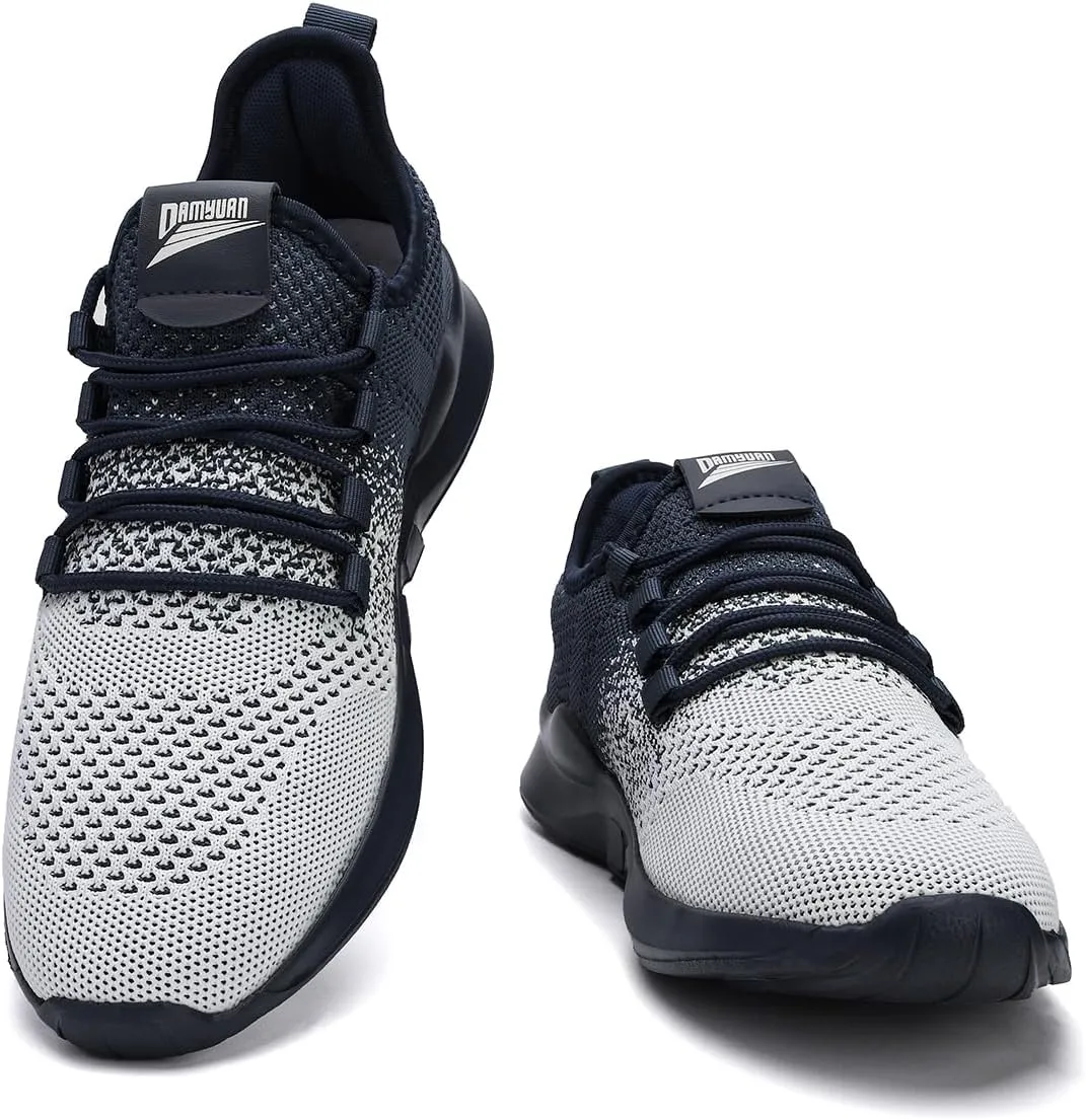 WYGRQBN Mens Tennis Gym Shoes Running Lightweight Breathable Shoes Casual Sneakers